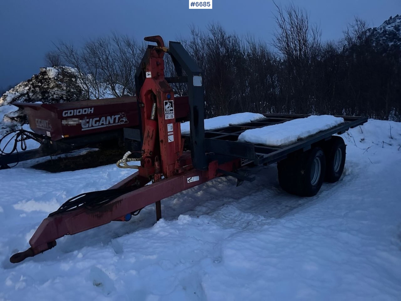 2006 BIGAB hook-lift trailer with container - Remolque volquete agrícola: foto 1 2006 BIGAB hook-lift trailer with container - Remolque volquete agrícola: foto 1