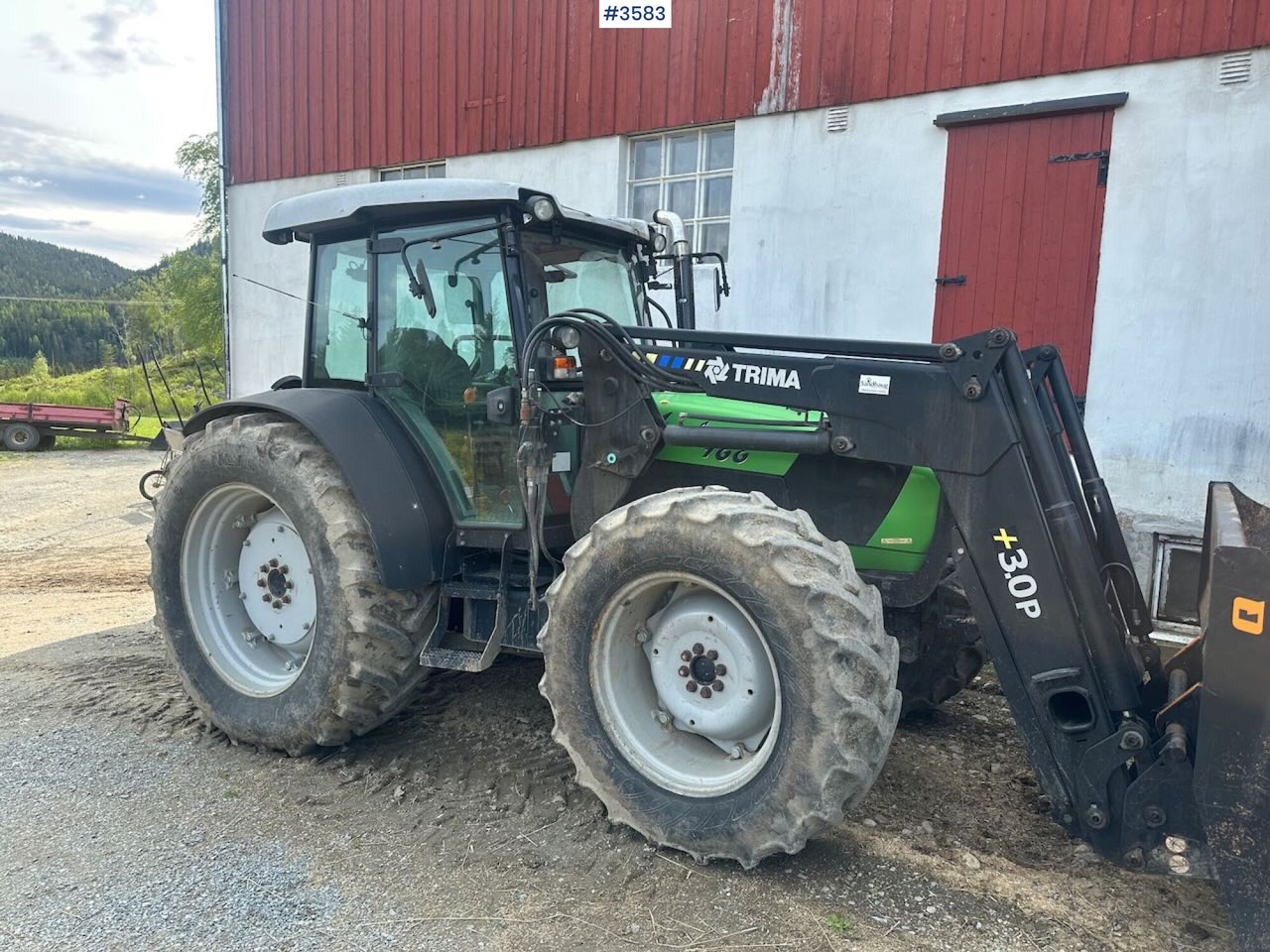 2008 Deutz-Fahr Agrofarm 100 traktor w/ Trima Front loader. See hours! - Tractor: foto 1 2008 Deutz-Fahr Agrofarm 100 traktor w/ Trima Front loader. See hours! - Tractor: foto 1