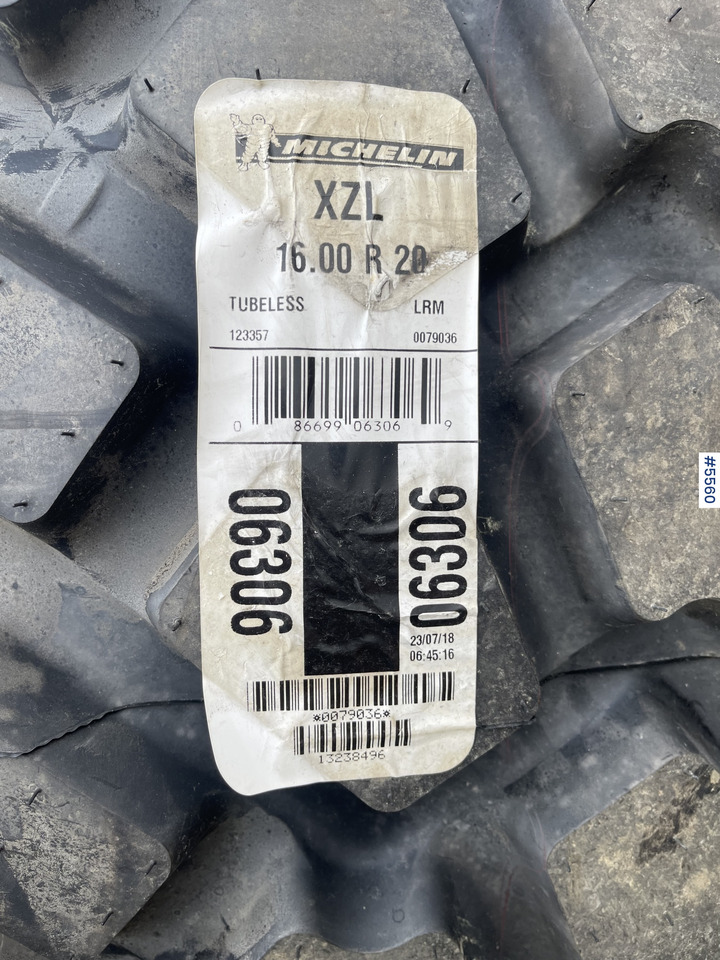 2018 Michelin XLZ 16.00 R20 Wheel Loader Tires - Neumático para Cargadora: foto 4 2018 Michelin XLZ 16.00 R20 Wheel Loader Tires - Neumático para Cargadora: foto 4