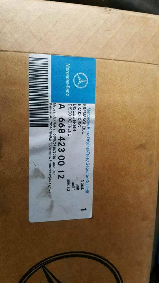 Bremsscheiben Mercedes Benz Vario Sprinter Hinten A6684230012 - Discos de freno para Furgoneta: foto 1 Bremsscheiben Mercedes Benz Vario Sprinter Hinten A6684230012 - Discos de freno para Furgoneta: foto 1