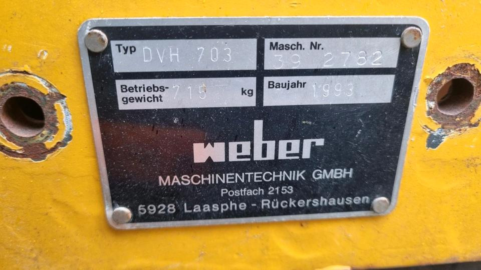 DVH 701 Weber Walze Glattmantel Walze Rüttelwalze Dublex Vibrationswalze Rüttelplatte Strassenwalze Plattenverdichter DVH 603 - Mini compactadora: foto 5 DVH 701 Weber Walze Glattmantel Walze Rüttelwalze Dublex Vibrationswalze Rüttelplatte Strassenwalze Plattenverdichter DVH 603 - Mini compactadora: foto 5