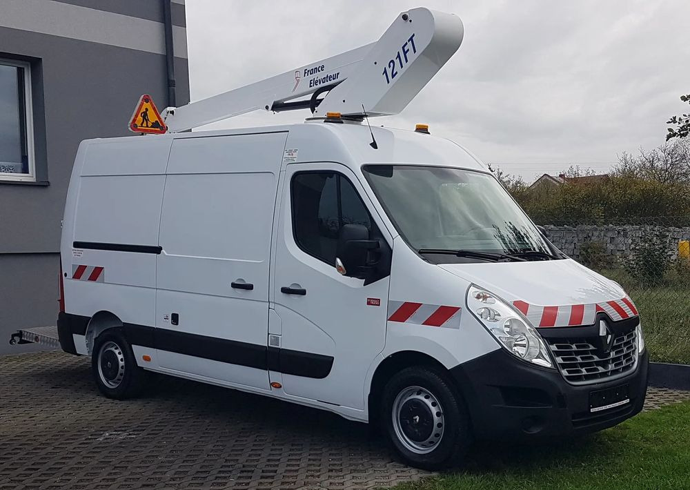 Renault MASTER L2H2 ZWYŻKA UDT PODNOŚNIK KOSZOWY FRANCE ELEVATEUR - Camión con plataforma elevadora: foto 1 Renault MASTER L2H2 ZWYŻKA UDT PODNOŚNIK KOSZOWY FRANCE ELEVATEUR - Camión con plataforma elevadora: foto 1