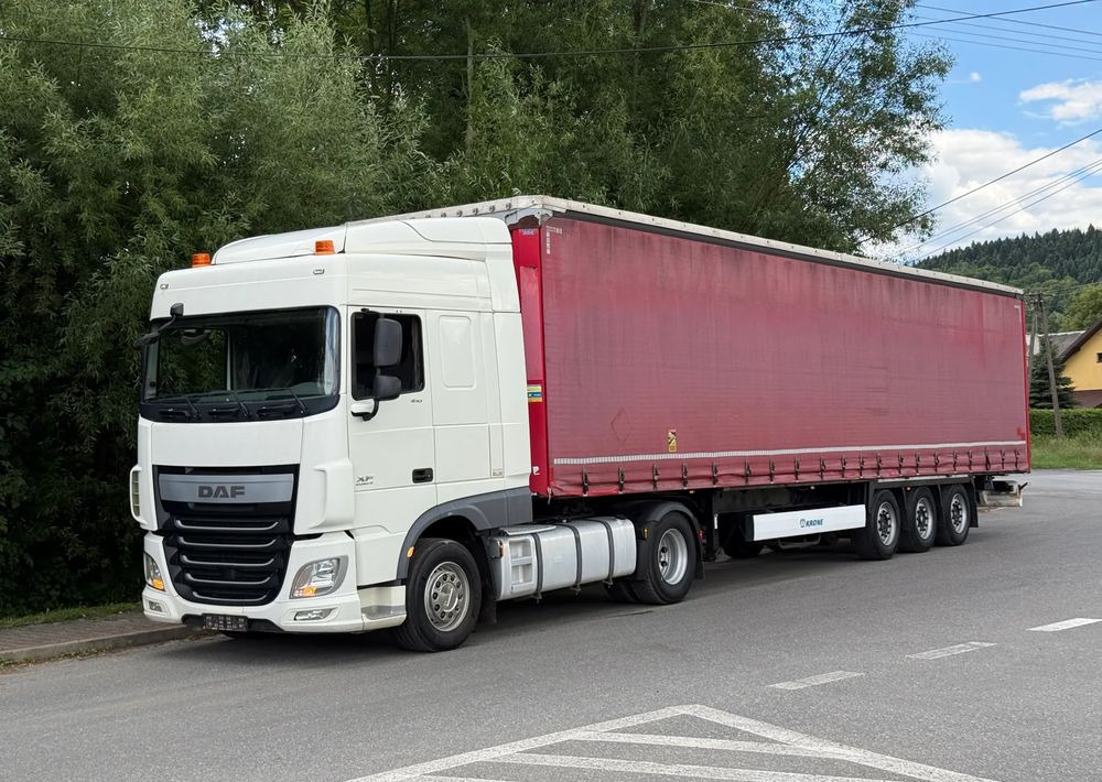 DAF * Zestaw * DAF 106 Euro 6 + Naczepa Krone * Bardzo Dobry Stan - Cabeza tractora, Semirremolque lona: foto 1 DAF * Zestaw * DAF 106 Euro 6 + Naczepa Krone * Bardzo Dobry Stan - Cabeza tractora, Semirremolque lona: foto 1
