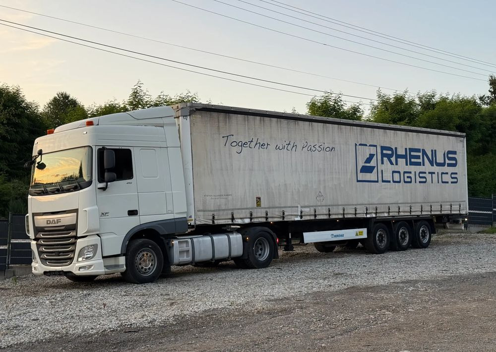 DAF * Zestaw * DAF 106 Euro 6 + Naczepa Krone * Bardzo Dobry Stan - Cabeza tractora, Semirremolque lona: foto 1 DAF * Zestaw * DAF 106 Euro 6 + Naczepa Krone * Bardzo Dobry Stan - Cabeza tractora, Semirremolque lona: foto 1