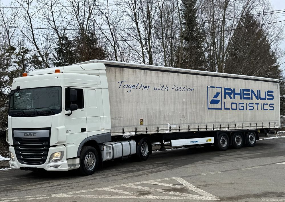 DAF * Zestaw * DAF 106 Euro 6 + Naczepa Krone * Bardzo Dobry Stan - Cabeza tractora, Semirremolque lona: foto 1 DAF * Zestaw * DAF 106 Euro 6 + Naczepa Krone * Bardzo Dobry Stan - Cabeza tractora, Semirremolque lona: foto 1