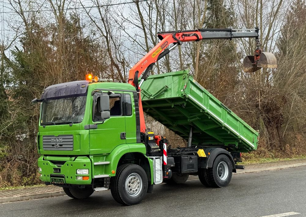 MAN * MAN TGA 18-360 * Kiper Wywrotka * 4x2 * Kran Palfinger PK 9501 Sprowadzony - Camión volquete: foto 1 MAN * MAN TGA 18-360 * Kiper Wywrotka * 4x2 * Kran Palfinger PK 9501 Sprowadzony - Camión volquete: foto 1