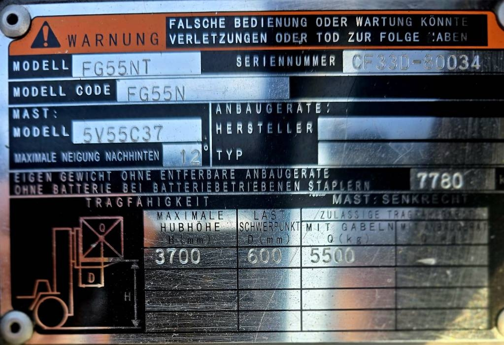 Mitsubishi FG 55 NT  - Carretilla elevadora de gas: foto 3 Mitsubishi FG 55 NT  - Carretilla elevadora de gas: foto 3