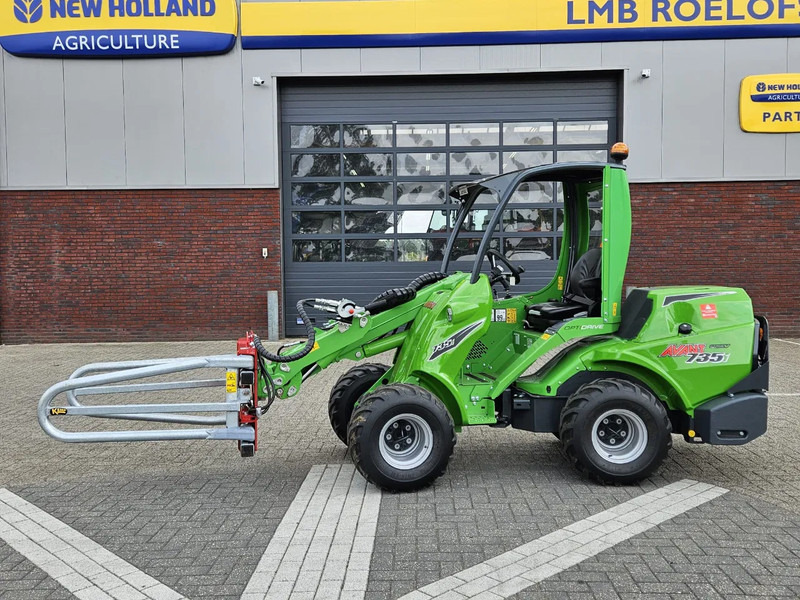 Minicargadora de cadenas Avant Mini-shovel 735i Rental met Kemp balenklem: foto 9