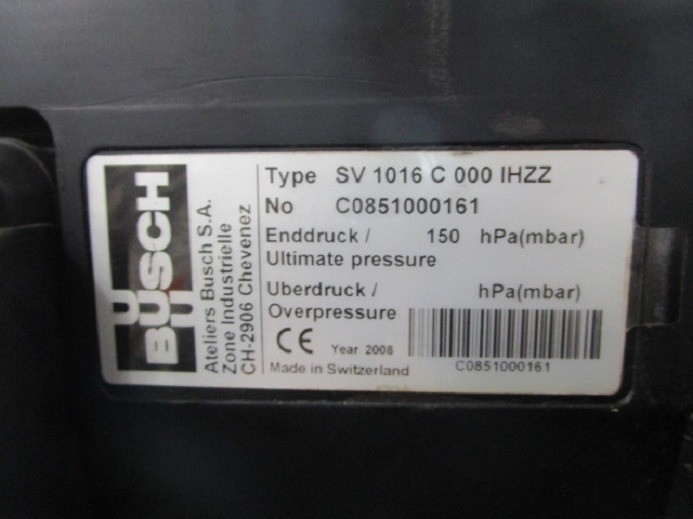 KOMPRESSOR BUSCH SV 1016 C 000 IHZZ - Recambio para Máquina de impresión: foto 5 KOMPRESSOR BUSCH SV 1016 C 000 IHZZ - Recambio para Máquina de impresión: foto 5