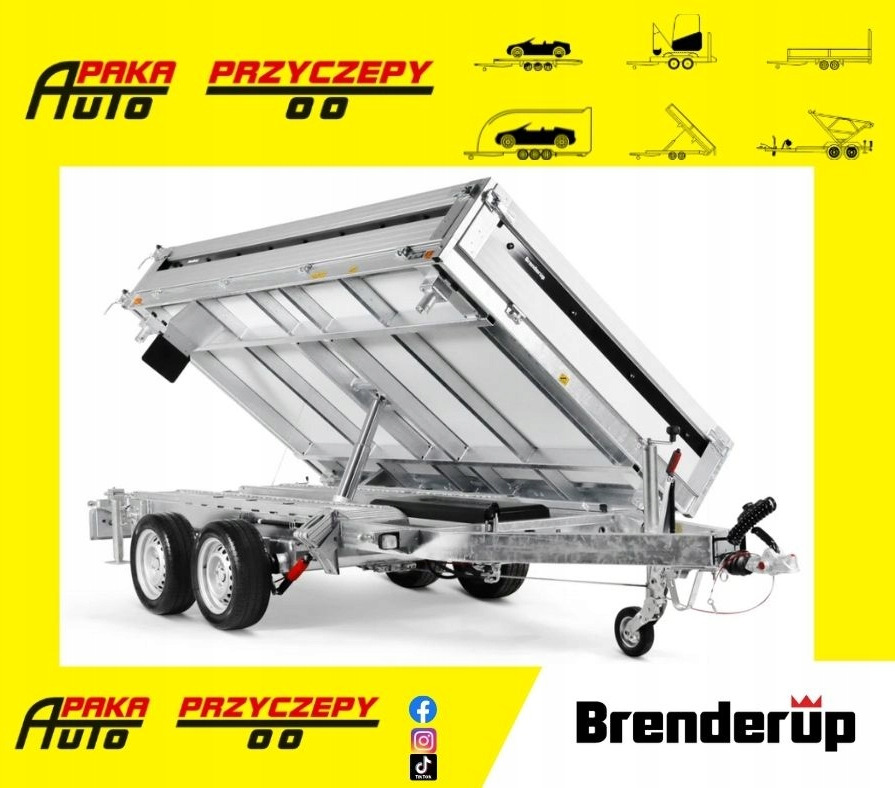 Wywrotka trójstronna 3,25x1,80 Brenderup 3500 / Three-way tipper 3,25x1,80 Brenderup 3500 - Remolque volquete: foto 1 Wywrotka trójstronna 3,25x1,80 Brenderup 3500 / Three-way tipper 3,25x1,80 Brenderup 3500 - Remolque volquete: foto 1