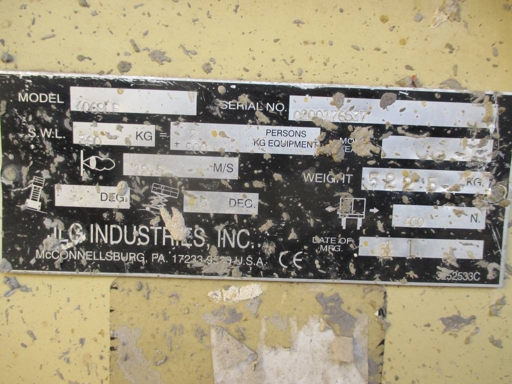 Plataforma de tijeras JLG 4069 LE: foto 11