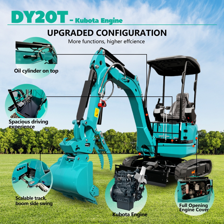 LEZUM DY20T Mini Excavator Euro 5/Epa Engine Kubota Mini Excavator For Sale - Miniexcavadora: foto 3 LEZUM DY20T Mini Excavator Euro 5/Epa Engine Kubota Mini Excavator For Sale - Miniexcavadora: foto 3