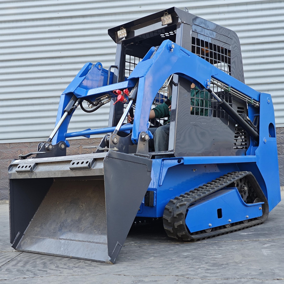 Minicargadora LEZUM Free Shipping Mini Skid Steer Loader Compact Track Electric/Diesel Chinese Mini Skid Steer Loader For Sale With Mini Skid Steer Attachments 4 In 1 Bucket: foto 7