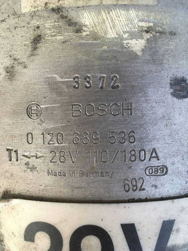 Bosch Bosch Lichtmaschine 180A 28V Bosch 0120689536 Generator Lima 0120689589 - Alternador: foto 2 Bosch Bosch Lichtmaschine 180A 28V Bosch 0120689536 Generator Lima 0120689589 - Alternador: foto 2