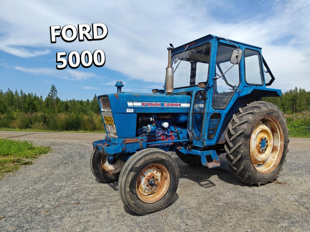FORD 5000 traktori alkuperäiskuntoinen, Hara hytillä ja paljon hydrauliikkaa, katso video! - Tractor: foto 1 FORD 5000 traktori alkuperäiskuntoinen, Hara hytillä ja paljon hydrauliikkaa, katso video! - Tractor: foto 1