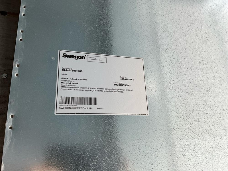 Swegon CLA B 800-900 - Cinta transportadora: foto 5 Swegon CLA B 800-900 - Cinta transportadora: foto 5