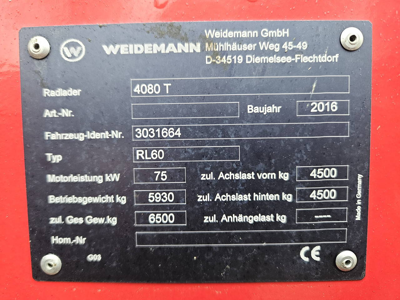 2016 Weidemann 4080T, 3313 hours - Cargadora de ruedas telescópica: foto 5 2016 Weidemann 4080T, 3313 hours - Cargadora de ruedas telescópica: foto 5