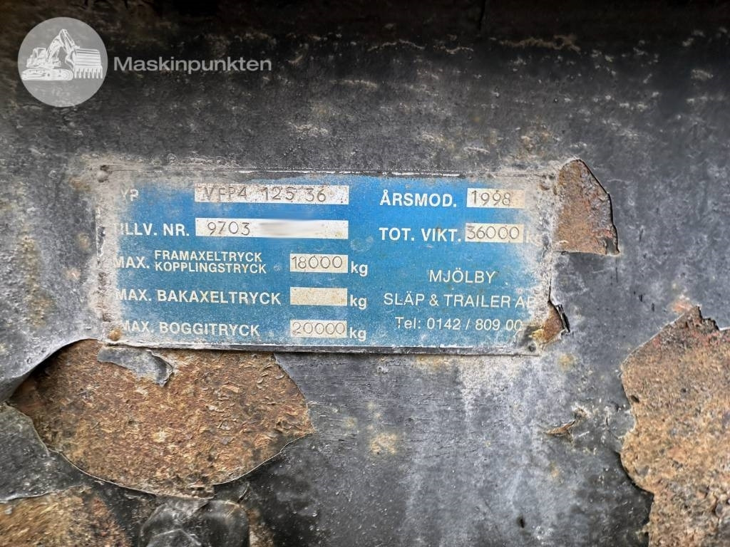 Remolque multilift/ Portacontenedores de cadenas Mjölbysläpet VFP4-12,5-3: foto 21