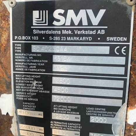 Containertruck SMW 4032 CA Reach Staker - Reach stacker: foto 4 Containertruck SMW 4032 CA Reach Staker - Reach stacker: foto 4