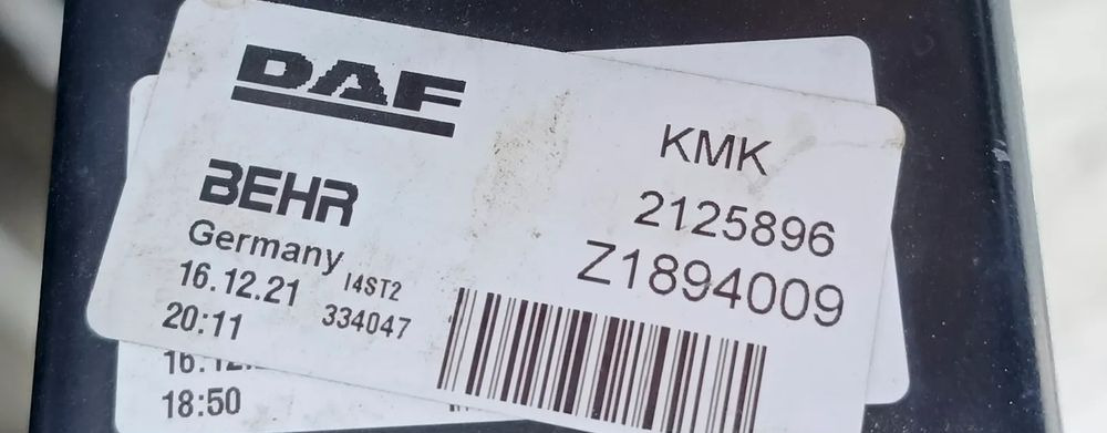 DAF XF 106 EURO 6 CHŁODNICA WODY NOWA 2125896 - Sistema de refrigeración: foto 3 DAF XF 106 EURO 6 CHŁODNICA WODY NOWA 2125896 - Sistema de refrigeración: foto 3