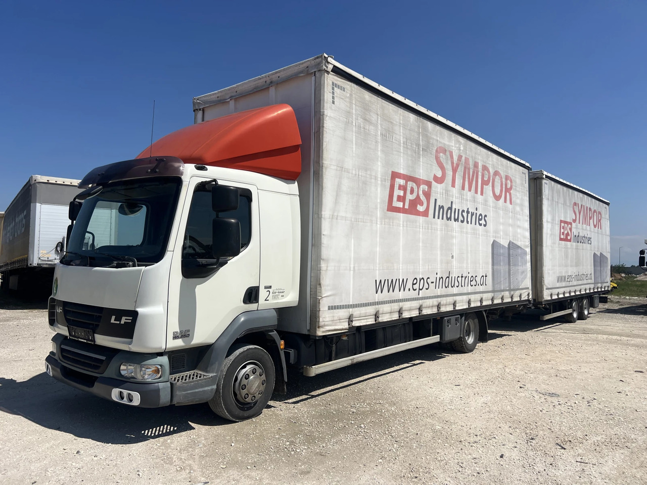 Daf Fa 7.85м., Euro5, Щора, Композиция, Mega, Внос - Camión lona: foto 1 Daf Fa 7.85м., Euro5, Щора, Композиция, Mega, Внос - Camión lona: foto 1