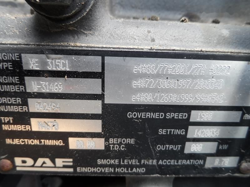 DAF XE315C 430 E3 DAF XF 95 - Motor para Camión: foto 4 DAF XE315C 430 E3 DAF XF 95 - Motor para Camión: foto 4