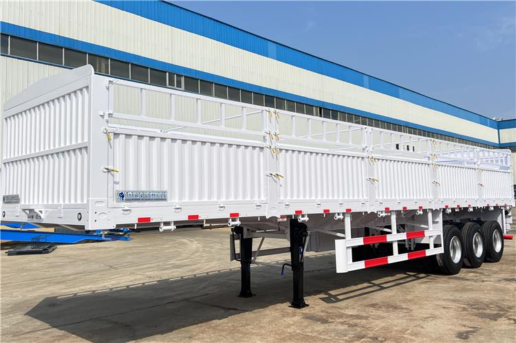 TITAN Tri Axle 60 Ton Fence Cargo Semi Trailer for Sale In Guinea - Semirremolque transporte de ganado: foto 1 TITAN Tri Axle 60 Ton Fence Cargo Semi Trailer for Sale In Guinea - Semirremolque transporte de ganado: foto 1