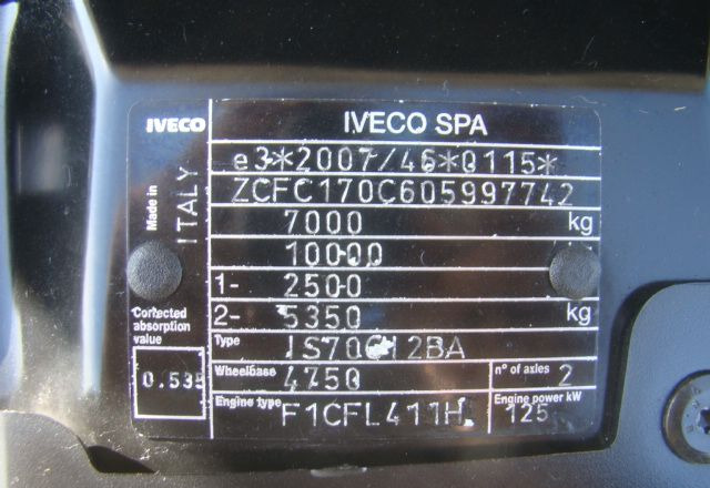 Camión caja cerrada Iveco DAILY 70 C 18 3.0TDI 5.45M WINDA 1000KG: foto 22 Camión caja cerrada Iveco DAILY 70 C 18 3.0TDI 5.45M WINDA 1000KG: foto 22