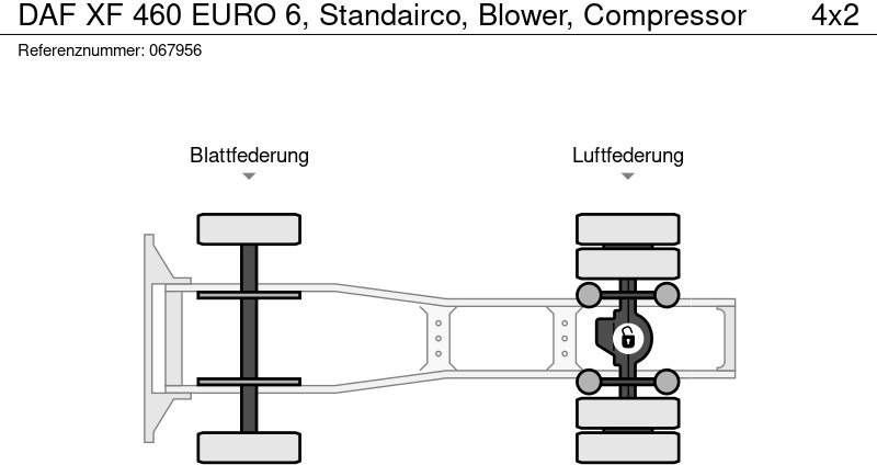 Cabeza tractora DAF XF 460 EURO 6, Standairco, Blower, Compressor: foto 14 Cabeza tractora DAF XF 460 EURO 6, Standairco, Blower, Compressor: foto 14