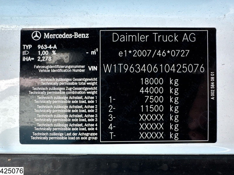 Cabeza tractora Mercedes-Benz Actros 1845 EURO 6, Retarder, PTO, Gigaspace, Lowdeck: foto 7