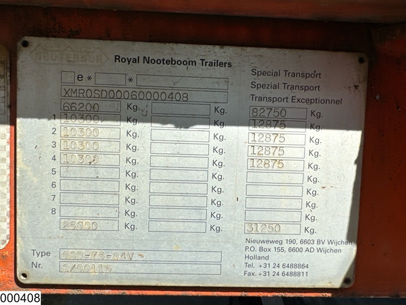 Nooteboom Lowbed 19.58 Meter, Extendable, Twistlocks, 82.750 KG - Semirremolque góndola rebajadas: foto 5 Nooteboom Lowbed 19.58 Meter, Extendable, Twistlocks, 82.750 KG - Semirremolque góndola rebajadas: foto 5