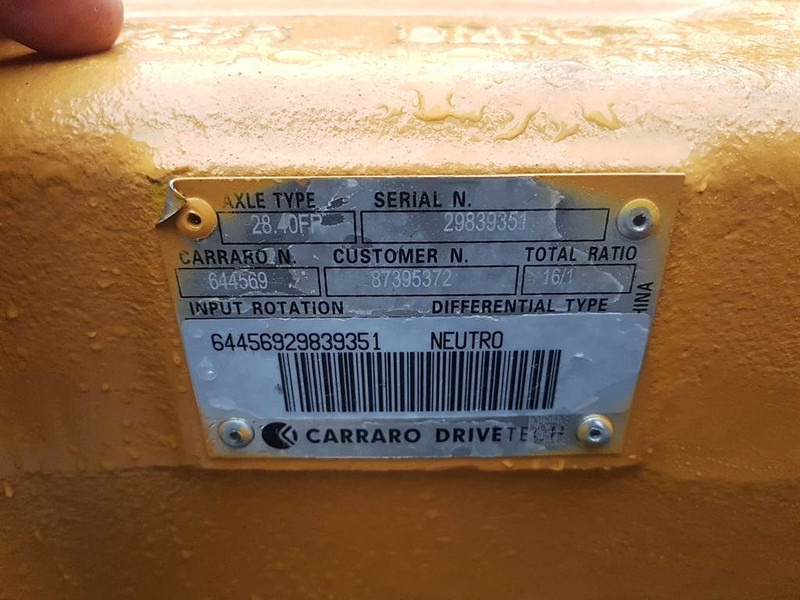 Eje y piezas para Maquinaria de construcción Carraro 28.40FR-644569-Axle/Achse/As: foto 6
