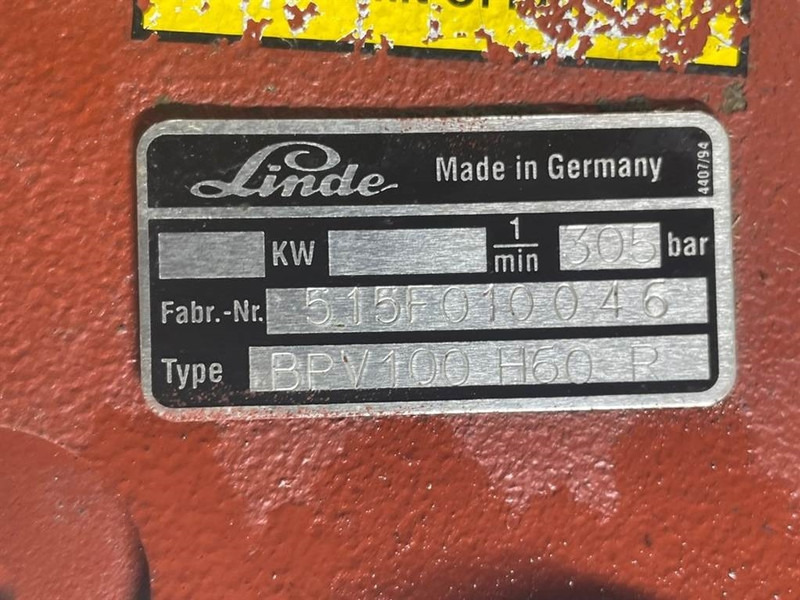 Hidráulica para Maquinaria de construcción Linde H50/H80-BPV100-H60R-Drive pump/Fahrpumpe/Rijpomp: foto 6