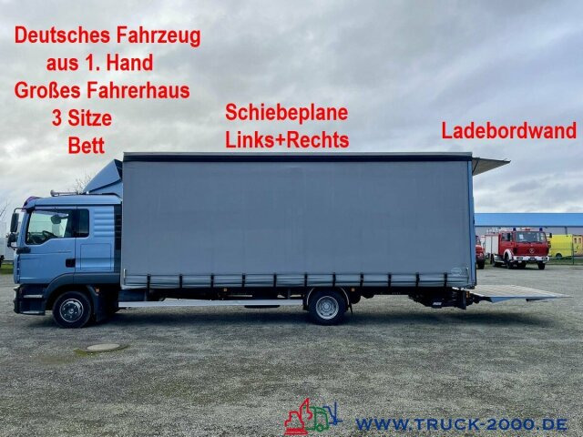 MAN TGL 8.210 Schiebeplane L+R LBW Großes Haus/ Bett - Furgoneta con lona: foto 1 MAN TGL 8.210 Schiebeplane L+R LBW Großes Haus/ Bett - Furgoneta con lona: foto 1