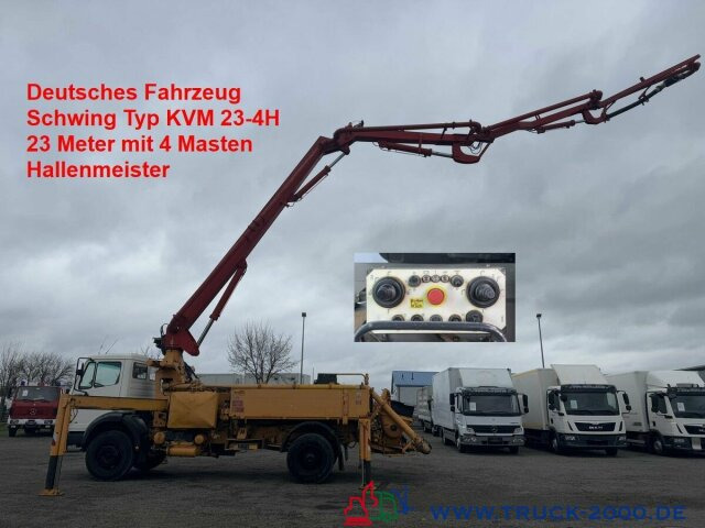 Mercedes-Benz 1722 Betonpumpe Schwing 23m 4 Mast Hallenmeister - Camión grúa: foto 1 Mercedes-Benz 1722 Betonpumpe Schwing 23m 4 Mast Hallenmeister - Camión grúa: foto 1