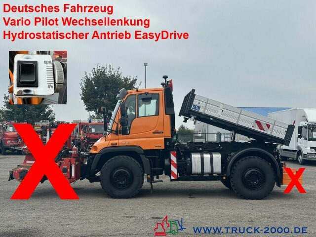 Unimog U 500 Vario Pilot Wechsellenkung EasyDrive Klima - Camión volquete: foto 1 Unimog U 500 Vario Pilot Wechsellenkung EasyDrive Klima - Camión volquete: foto 1