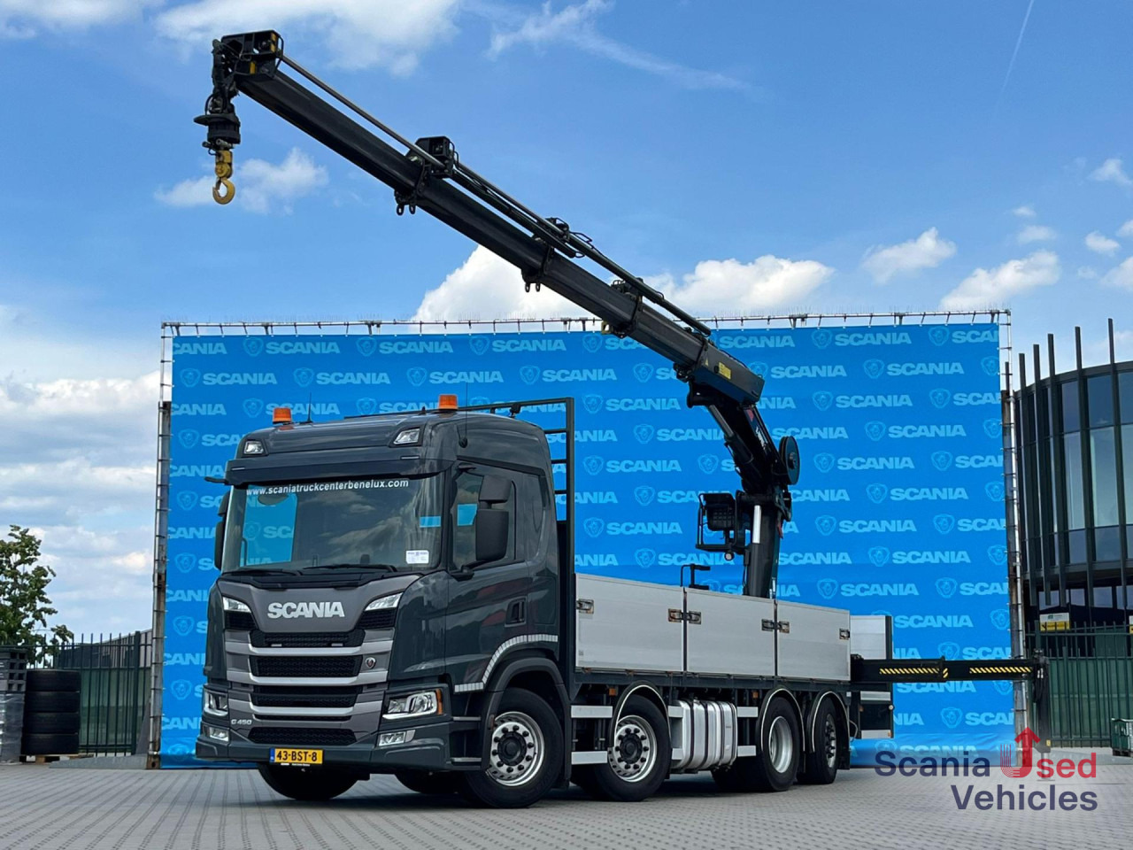 SCANIA G 450 B8x2*6NB DIFF-L HIAB X-HIPRO 262 EP-4 - Camión caja abierta: foto 1 SCANIA G 450 B8x2*6NB DIFF-L HIAB X-HIPRO 262 EP-4 - Camión caja abierta: foto 1