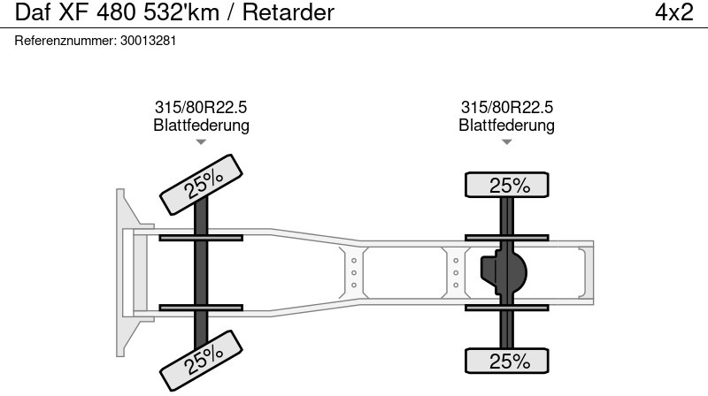 Cabeza tractora DAF XF 480 532'km / Retarder: foto 13
