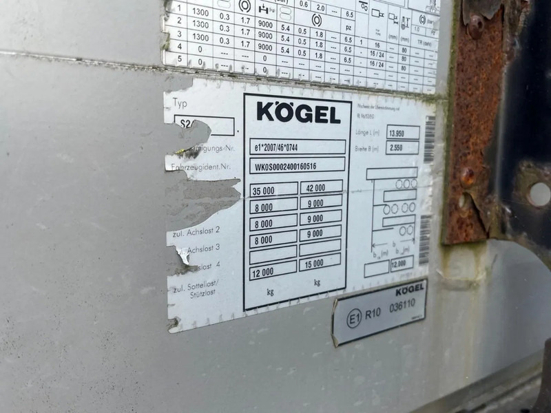 Kögel Schuifzeilen BPW assen - Semirremolque lona: foto 4 Kögel Schuifzeilen BPW assen - Semirremolque lona: foto 4