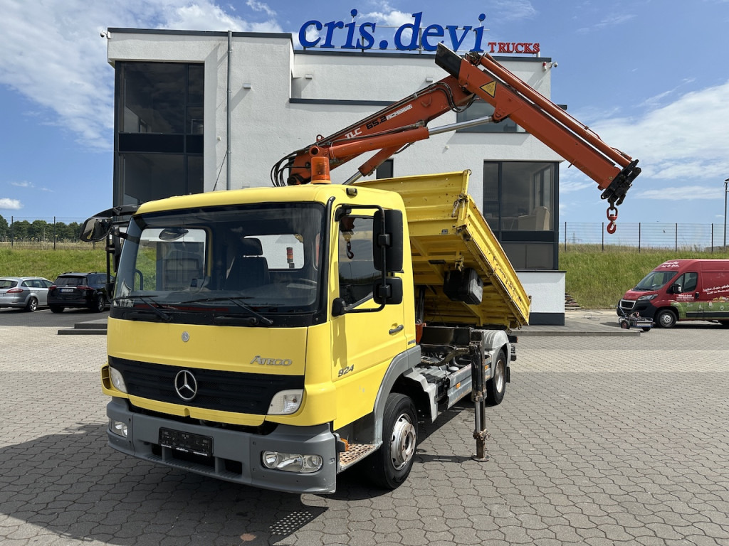 Mercedes-Benz 924 4x2 Meiller Terex Atlas 65.2 Kran - Camión volquete, Camión grúa: foto 1 Mercedes-Benz 924 4x2 Meiller Terex Atlas 65.2 Kran - Camión volquete, Camión grúa: foto 1