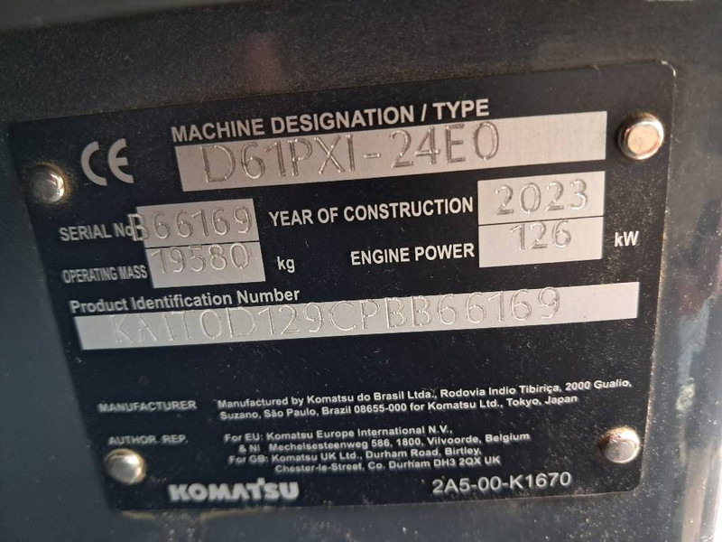 Bulldozer Komatsu D61PXI-24E0: foto 15