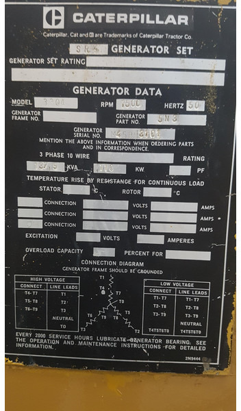 Generador industriale Caterpillar 3306 84Z GENERATOR 137KVA USED: foto 6 Generador industriale Caterpillar 3306 84Z GENERATOR 137KVA USED: foto 6