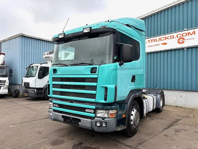 Scania R114-380 LA SLEEPERCAB 4x2 (EURO 2 / MANUAL GEARBOX / HYDRAULIC KIT / P.T.O. / FULL SPOILERSET / ETC.) - Cabeza tractora: foto 1 Scania R114-380 LA SLEEPERCAB 4x2 (EURO 2 / MANUAL GEARBOX / HYDRAULIC KIT / P.T.O. / FULL SPOILERSET / ETC.) - Cabeza tractora: foto 1