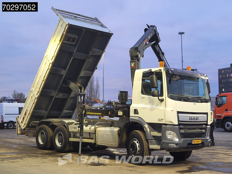 Camión volquete, Camión grúa DAF CF 370 CF 6X4 HIAB 144 BS-3 HIDUO Crane Kran 8m3 Tipper Big-Axle Steelsuspension Euro 6: foto 6 Camión volquete, Camión grúa DAF CF 370 CF 6X4 HIAB 144 BS-3 HIDUO Crane Kran 8m3 Tipper Big-Axle Steelsuspension Euro 6: foto 6