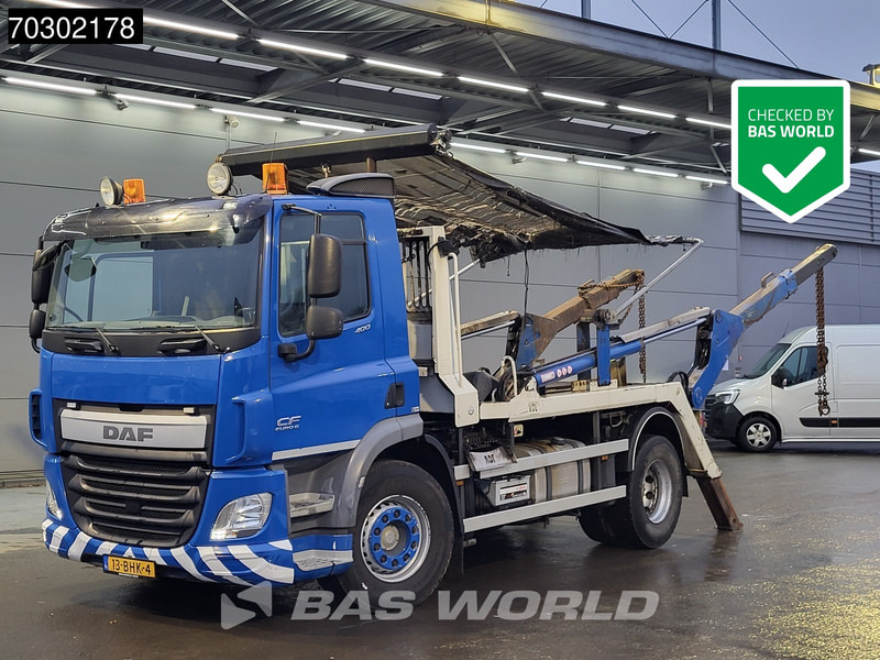 DAF CF 400 4X2 NL-Truck ACC 13T VDL skiploader Euro 6 - Camión portacontenedor de cadenas: foto 1 DAF CF 400 4X2 NL-Truck ACC 13T VDL skiploader Euro 6 - Camión portacontenedor de cadenas: foto 1