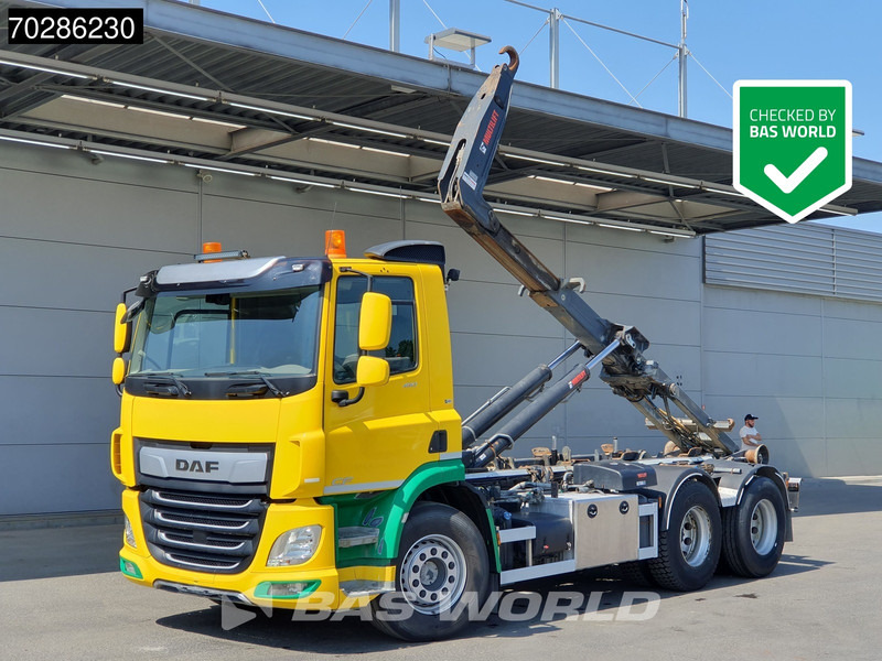 DAF CF 450 CF 6X2 HIAB 20ZL53 Hooklift LiftAxle Automatic 20 Tonnes ACC Euro 6 - Camión multibasculante: foto 1 DAF CF 450 CF 6X2 HIAB 20ZL53 Hooklift LiftAxle Automatic 20 Tonnes ACC Euro 6 - Camión multibasculante: foto 1