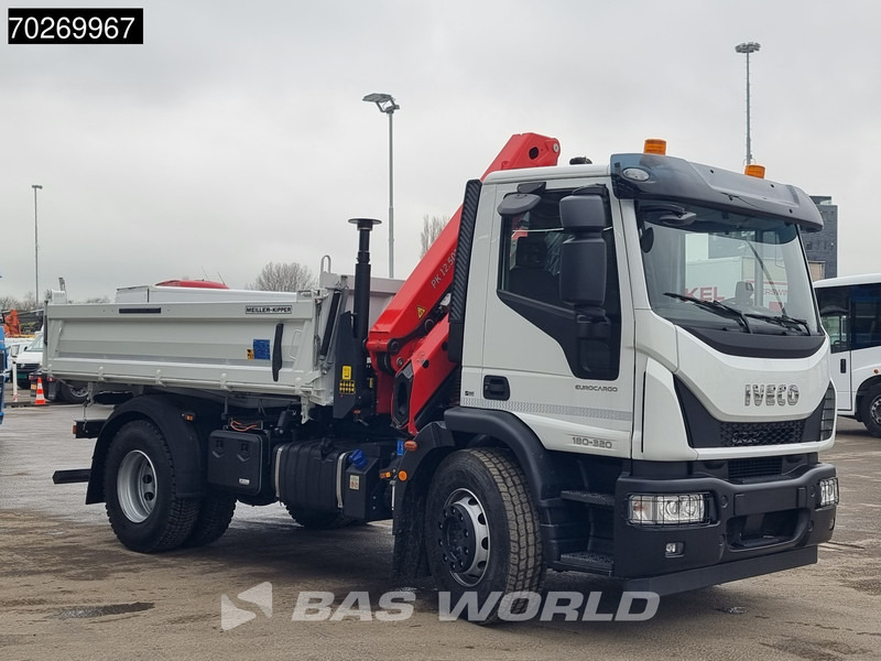 Camión volquete, Camión grúa Iveco Eurocargo 180E320 4X2 Steelsuspension 3-Seiten Palfinger PK12.501 Euro 6: foto 19