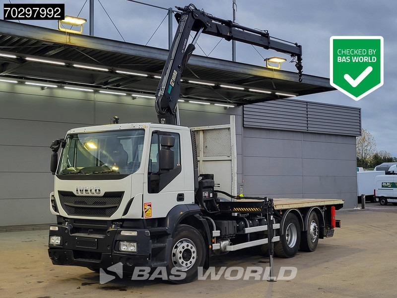 Iveco Stralis 310 Stralis 6X2 HIAB 144 BS-2 Crane Kran Lift+Steering-Axle Manual Euro 5 - Camión caja abierta, Camión grúa: foto 1 Iveco Stralis 310 Stralis 6X2 HIAB 144 BS-2 Crane Kran Lift+Steering-Axle Manual Euro 5 - Camión caja abierta, Camión grúa: foto 1