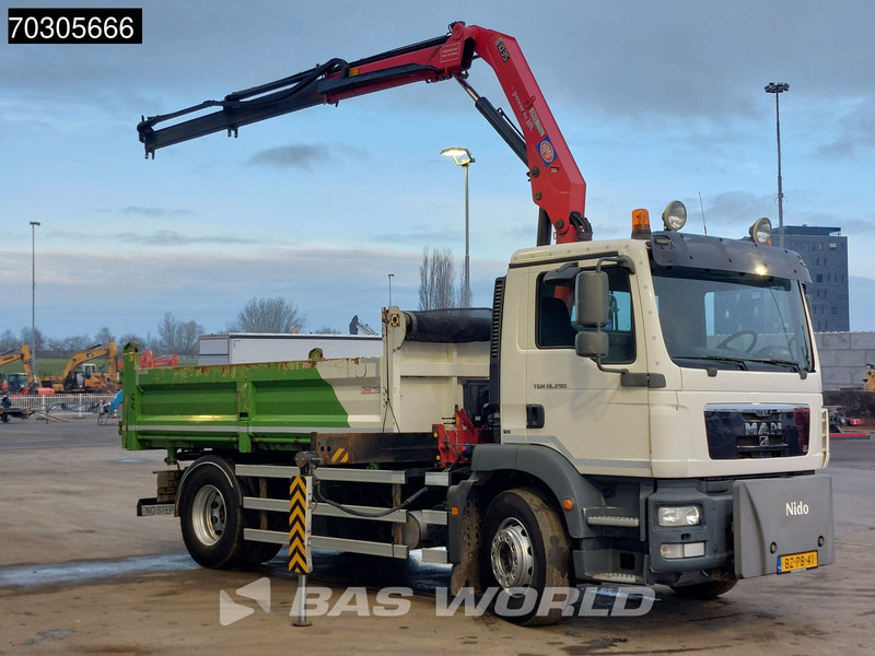 MAN TGM 18.290 4X2 HMF1035-K2 Crane Kran 6m3 3-side tipper Automatic Euro 5 - Camión volquete, Camión grúa: foto 3 MAN TGM 18.290 4X2 HMF1035-K2 Crane Kran 6m3 3-side tipper Automatic Euro 5 - Camión volquete, Camión grúa: foto 3