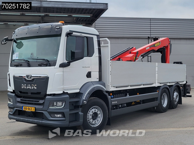 MAN TGS 26.440 6X2 NEW NL-Truck Palfinger PK 20.501 L TEC3 Kran Crane Baustoff Euro 6 - Camión caja abierta, Camión grúa: foto 1 MAN TGS 26.440 6X2 NEW NL-Truck Palfinger PK 20.501 L TEC3 Kran Crane Baustoff Euro 6 - Camión caja abierta, Camión grúa: foto 1